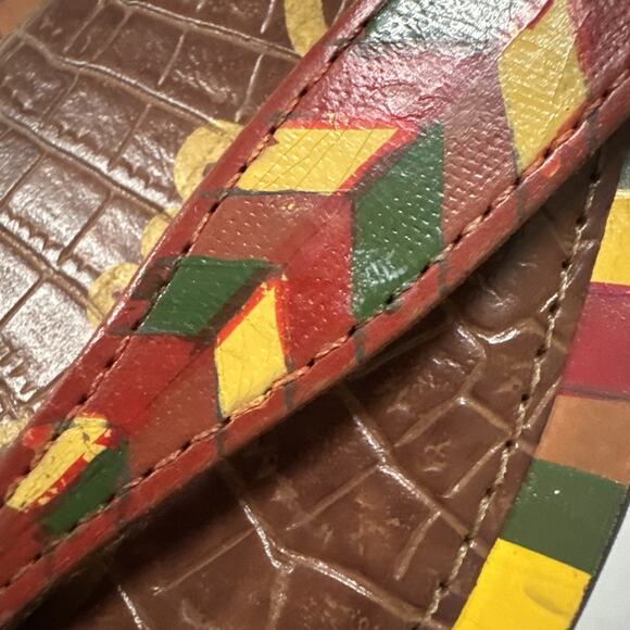 Sam Edelman Womens Gigi Sandal Size 10 Chevron African Thong Slingback Flat - Picture 7 of 7